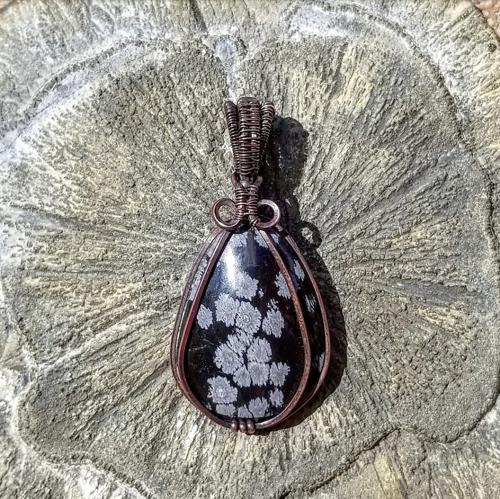 Snowflake Obsidian Pendant ❤